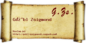 Göbl Zsigmond névjegykártya