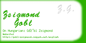 zsigmond gobl business card